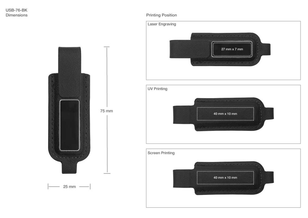 Light-Up Logo Leather USB 32GB